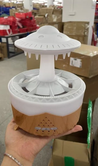 Nuovo UFO Goccia di pioggia Umidificatore Goccia d'acqua Umidificatore USB Aromaterapia Oli essenziali Aroma Diffusore d'aria Famiglia Mist Maker Decorazioni per la casa