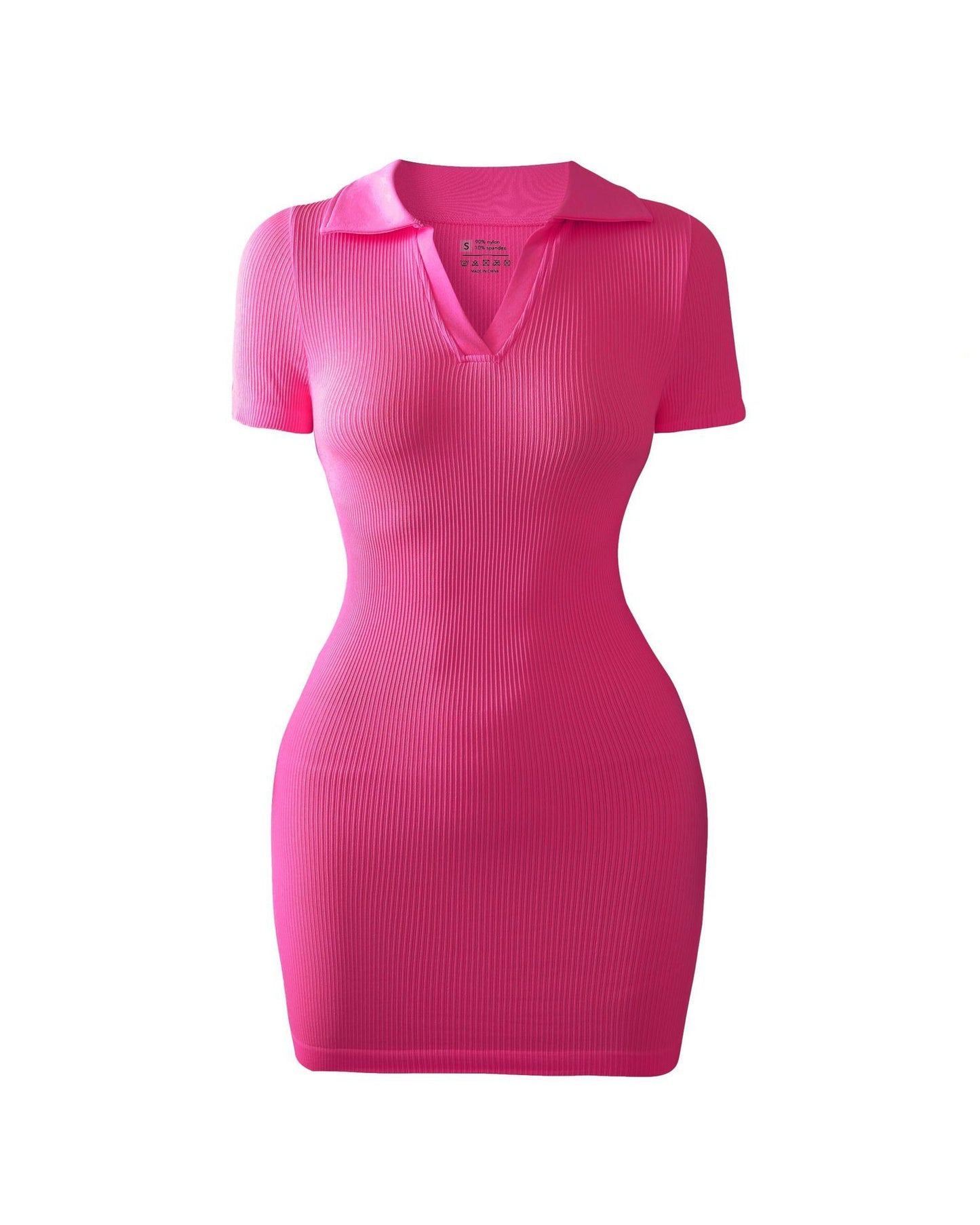 Nylon Thread Sexy Mini Dress Cinched Bodycon Seamless