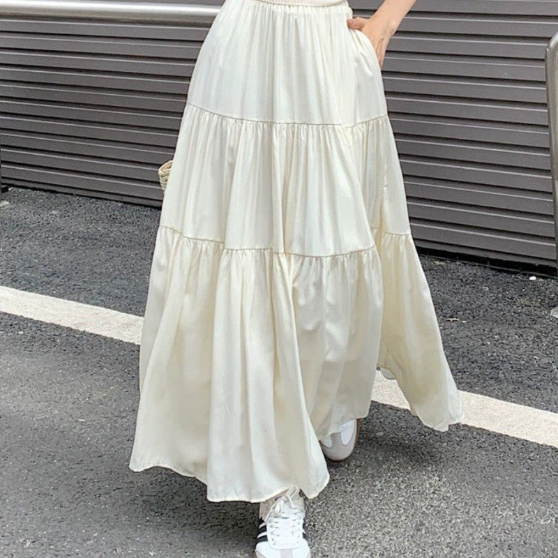 Spring Women's New French Style All-matching Solid Color Casual Dress