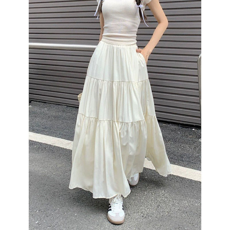 Spring Women's New French Style All-matching Solid Color Casual Dress