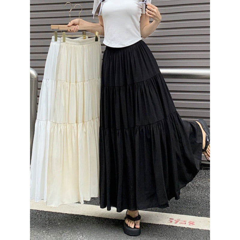 Spring Women's New French Style All-matching Solid Color Casual Dress