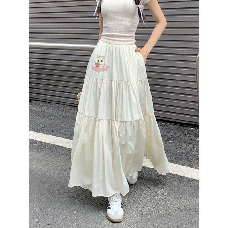 Spring Women's New French Style All-matching Solid Color Casual Dress