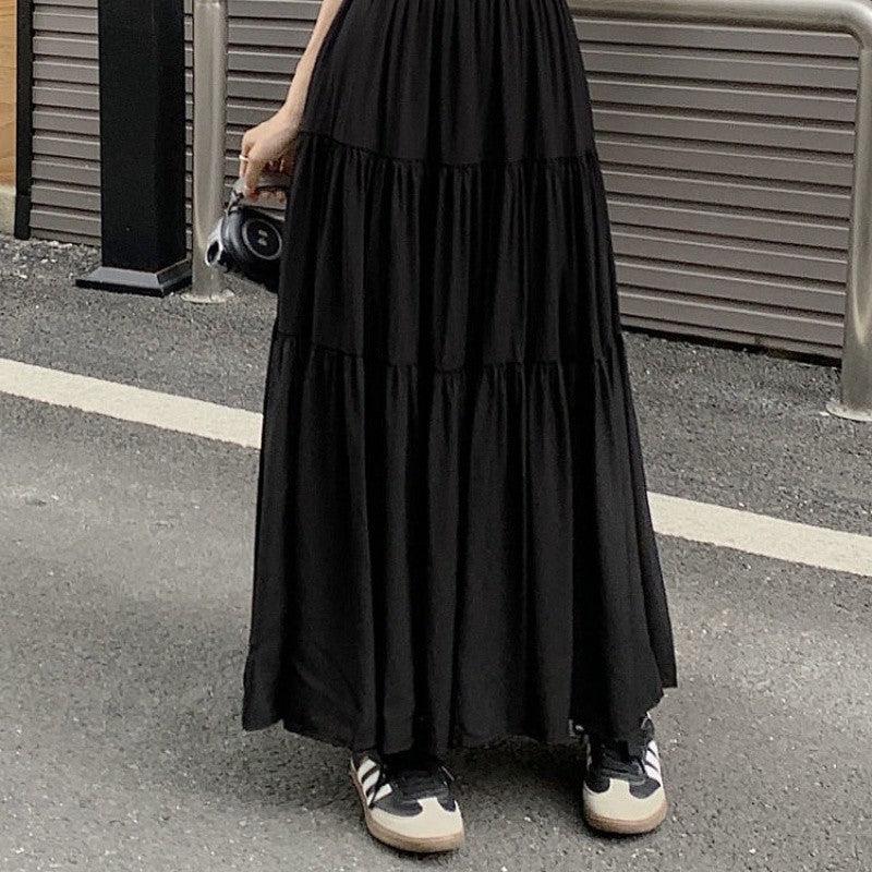 Spring Women's New French Style All-matching Solid Color Casual Dress