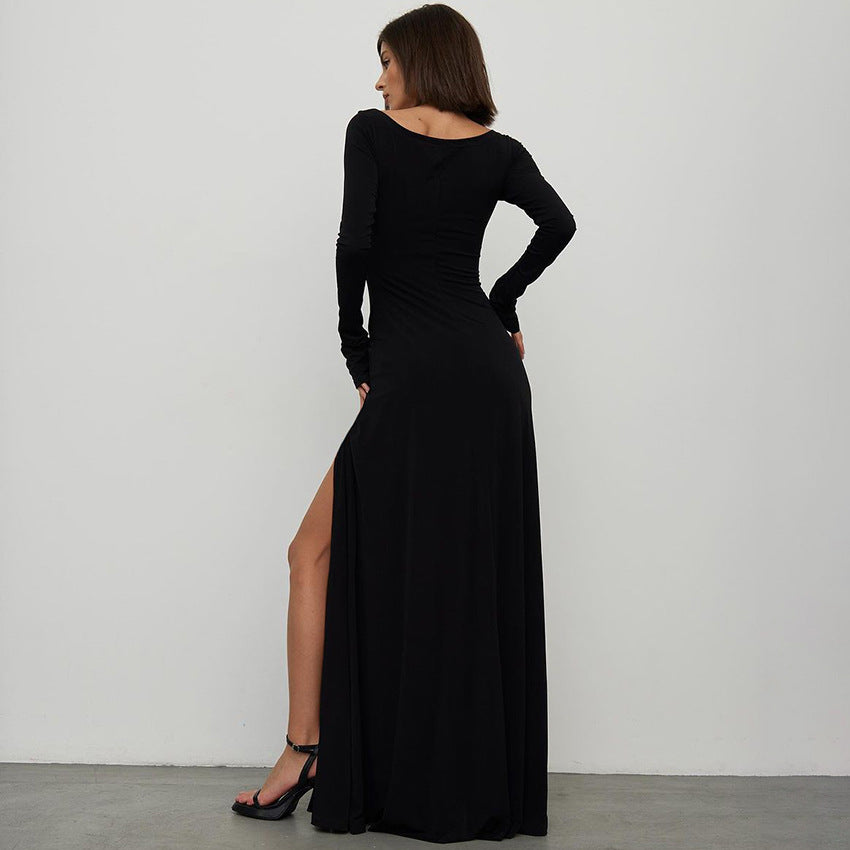 Knitted Sexy Dress Split Women