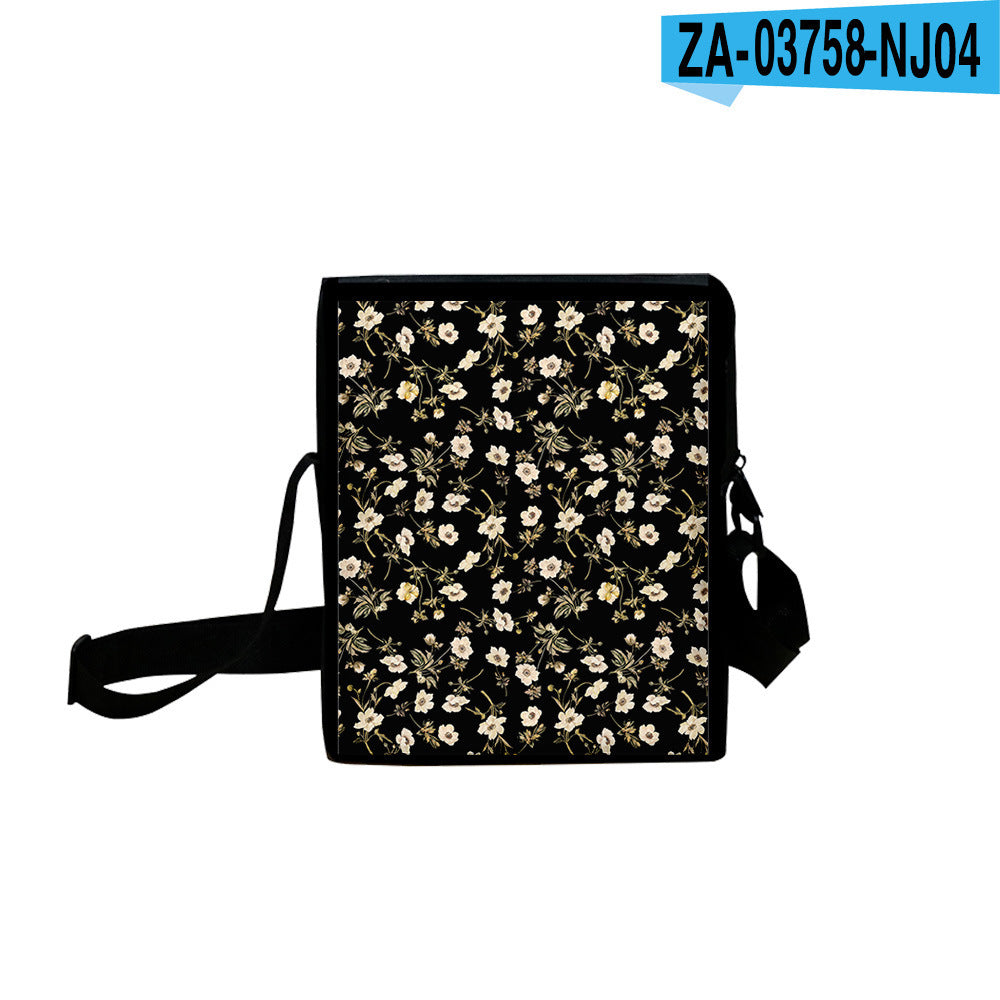 Mori Style 3D Digital Printing Cartoon Animation Zipper Oxford Cloth Bag