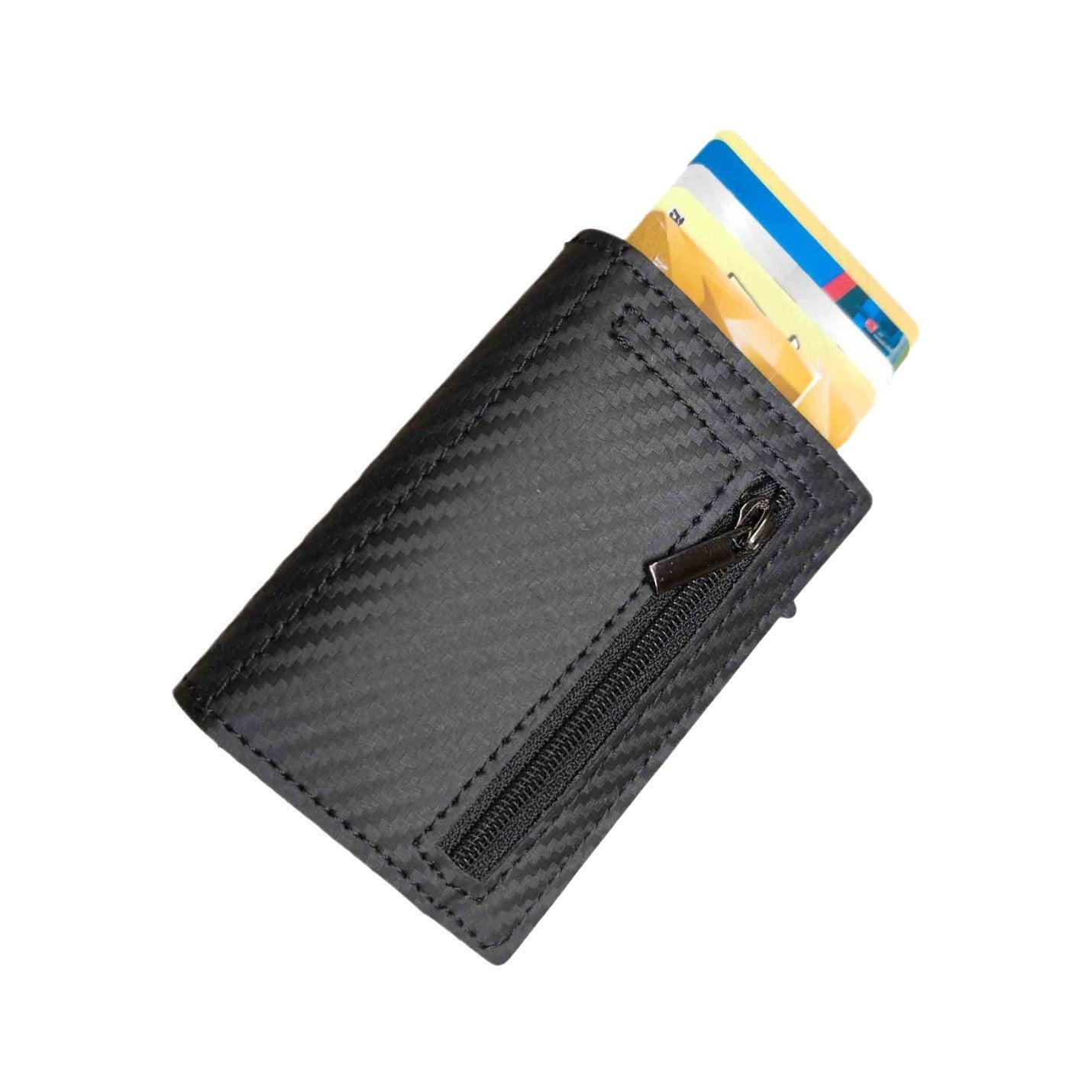 First Layer Cowhide Tri Fold Card Holder Large Capacity