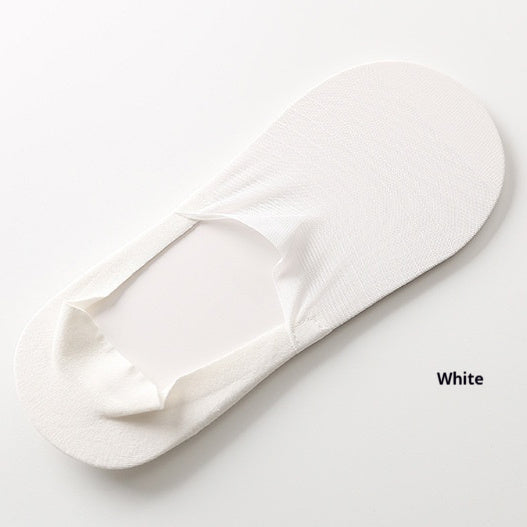 Men's Boat Socks Thin Ice Silk Seamless Mesh Breathable Silicone Non-slip