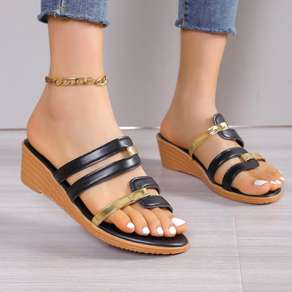 Women's Wedge Plus Size Slippers