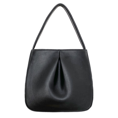 High-grade Fashion Special-interest Pleated PU Retro Elegant Small Handbag