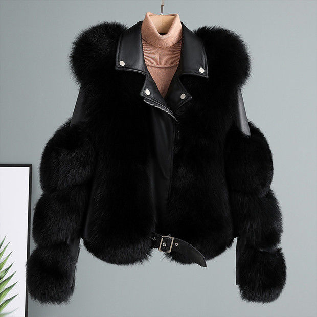 Women's Clothing Imitation Fur Women's Motorcycle Clothing Coat Autumn And Winter Young Coat