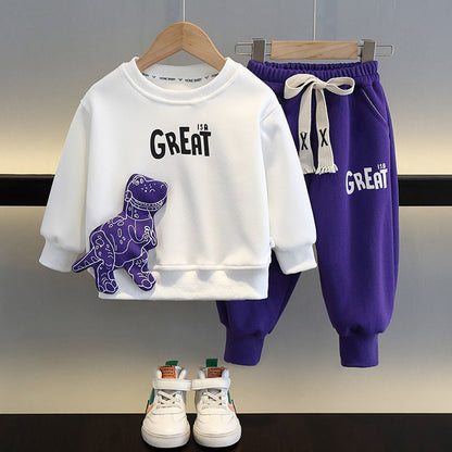 Boys Sweater Suit Clothes Fashionable Children Korean Style