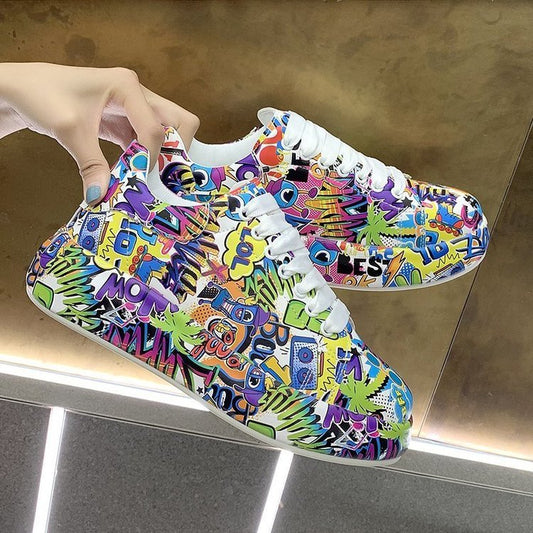 New Style Women's Shoes Graffiti Sneakers Casual Sports