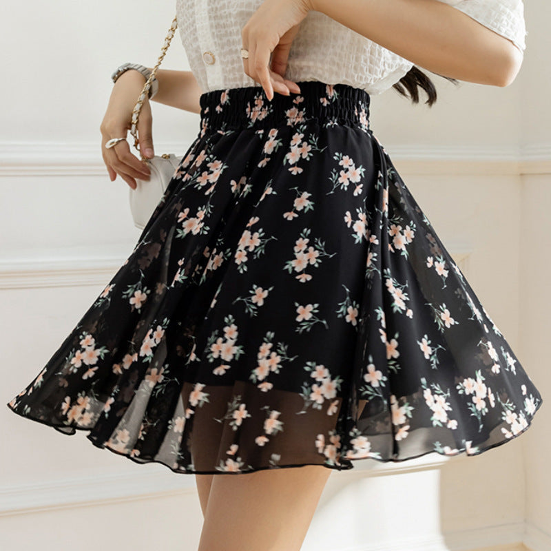 Plus Size Plump Girls Chiffon Floral Dress Children's Summer