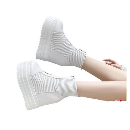 Elastic Knit Socks Boots For Women