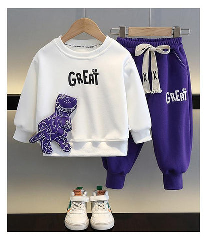 Boys Sweater Suit Clothes Fashionable Children Korean Style