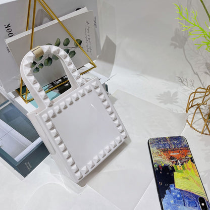 Fashion Small Rivet Square Bag One-shoulder Crossbody