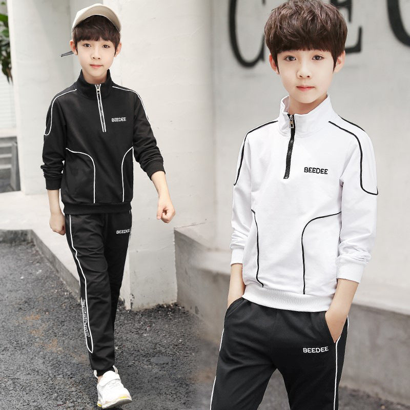 Boys Spring Clothes Suit Spring And Autumn Sports Western Style