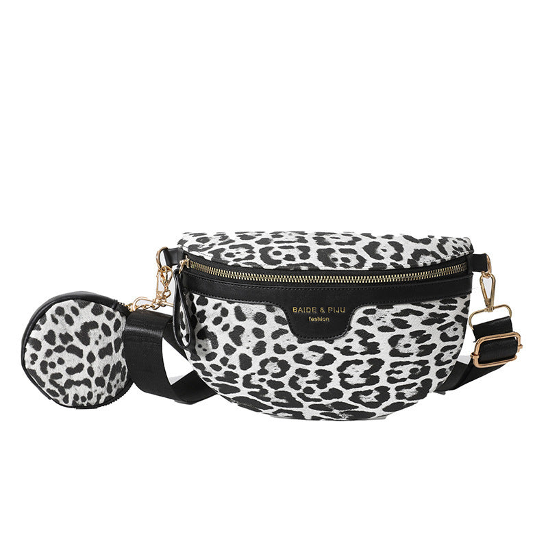 Women's Simple Fashion All-match Leopard Print Printed Shoulder Bag