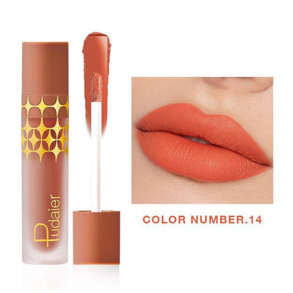 24 Color Matte Shimmer Matte Surface Nonstick Cup Lip Lacquer