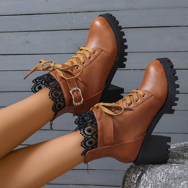 Fall Winter Fashion Korean Style Plus Size Short Boots Women