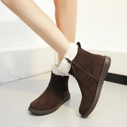 Autumn And Winter New Flat Retro Cotton-padded Shoes For Women