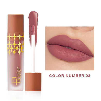 24 Color Matte Shimmer Matte Surface Nonstick Cup Lip Lacquer