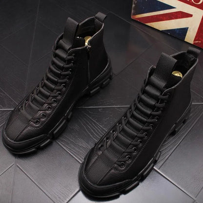 NEW Hip hops Men Breathable Sneakers Vulcanize Boots Male yellow black Mesh Casual boots Tenis Masculino Zapatos Hombre A32