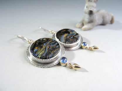 European And American Oil Painting Earrings For Women