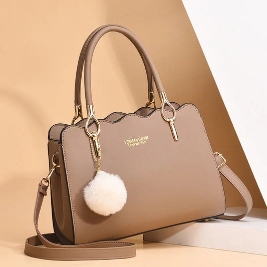 Yogodlns Women Handbags Ladies Large Tote Bag Female Square Shoulder Bags Bolsas Femininas Sac PU Leather Hairball Crossbody Bag