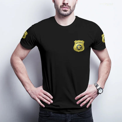 Security Work Clothes, Classic Security Bodyguard Guard Professional Work Clothes Comfortable Breathable Wear Large Size T-shirt