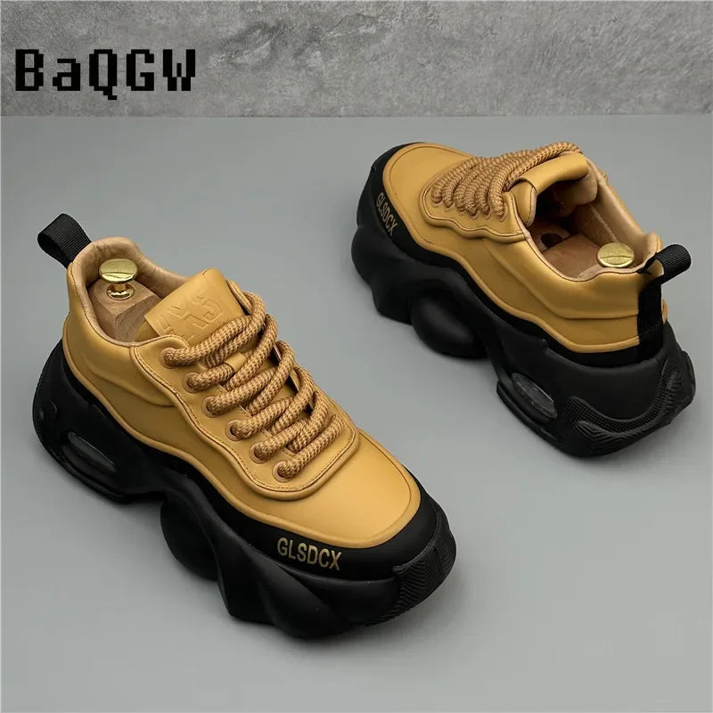 Designer Style Men Shoes Autumn Winter Comfortable Men's Thick Platform Sneakers Fashion Casual Shoes Sports Trainers Tenis