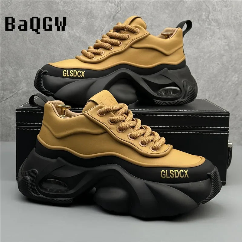 Designer Style Men Shoes Autumn Winter Comfortable Men's Thick Platform Sneakers Fashion Casual Shoes Sports Trainers Tenis