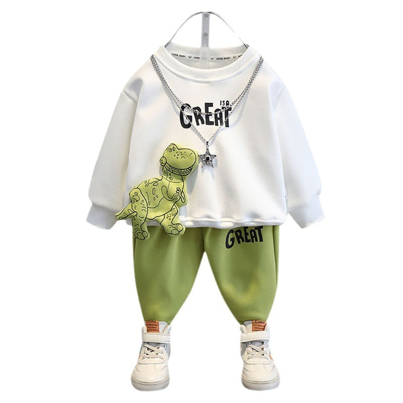 Boys Sweater Suit Clothes Fashionable Children Korean Style