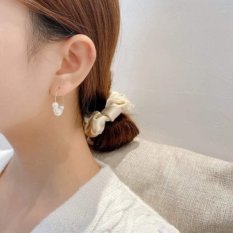 Simple Pearl Grace Internet Celebrity Hoop Earrings
