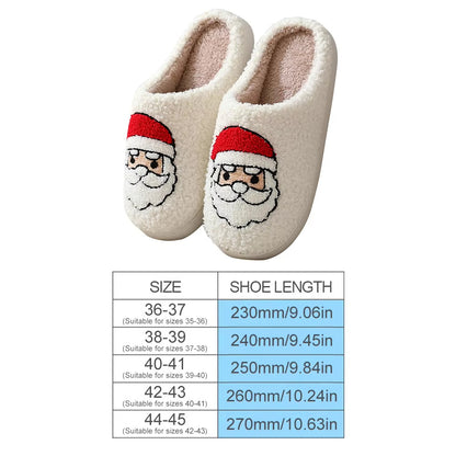 Christmas Slippers Reindeer Slippers For Women And Men Holiday Halloween Slippers Indoor Bedroom Fluffy Warm Fleece Slippers Winter Soft Cozy Home Non-Slip Soft Plush Slip-on Wool Lined House Shoes