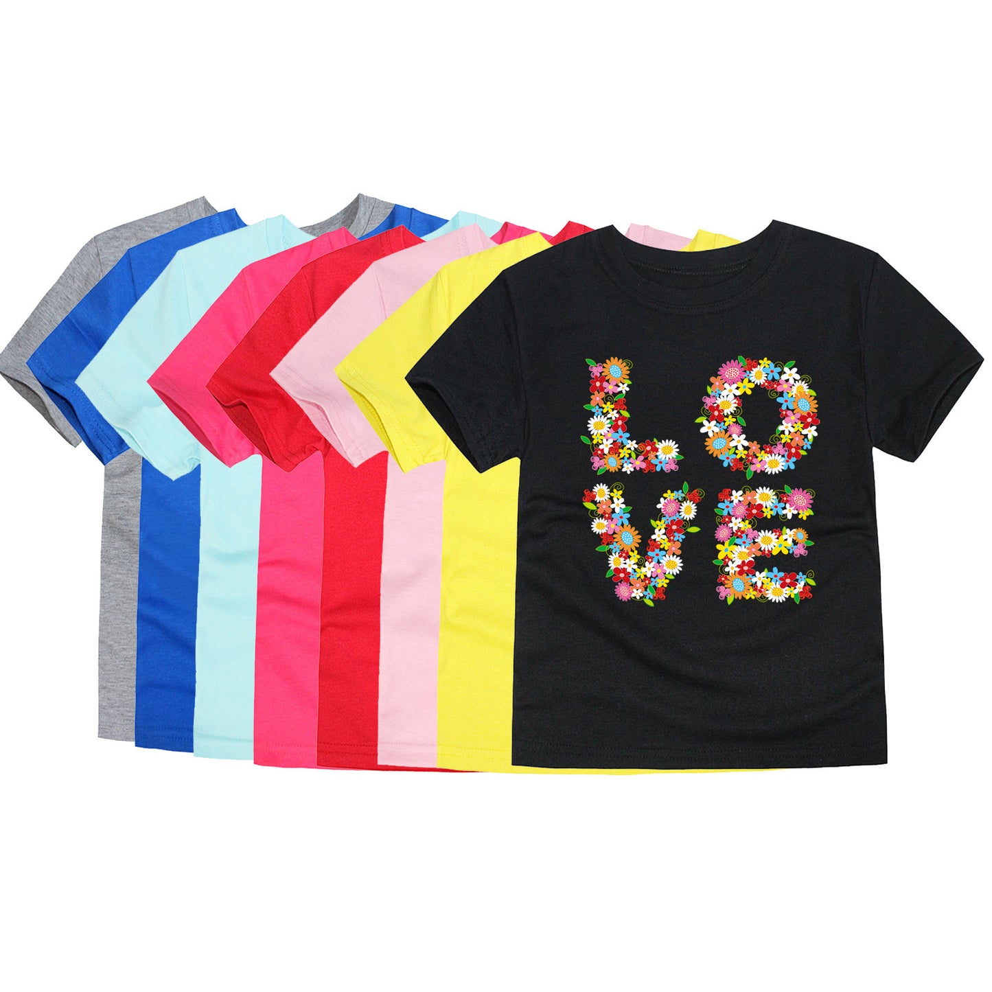 Children's Clothing Cartoon Knitted Heat Press Round Neck T-shirt