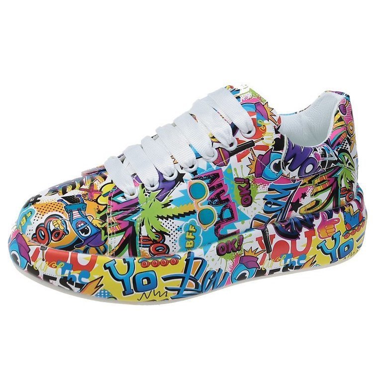 New Style Women's Shoes Graffiti Sneakers Casual Sports