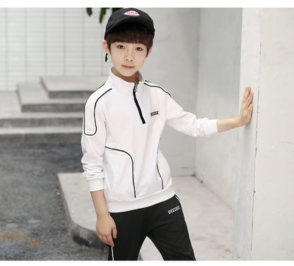 Boys Spring Clothes Suit Spring And Autumn Sports Western Style