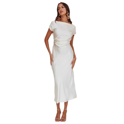 Off-shoulder Sexy Backless Fishtail Long Dress
