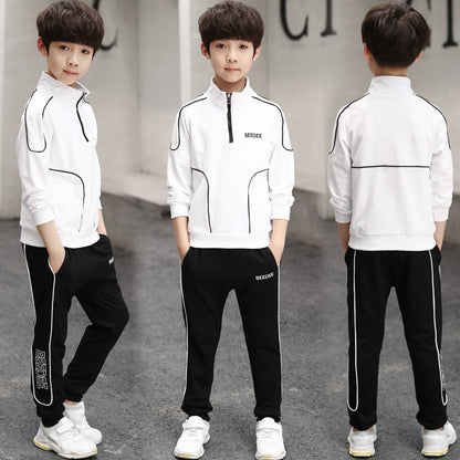 Boys Spring Clothes Suit Spring And Autumn Sports Western Style