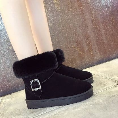 Buckle Ankle Boots Lace-up Student Female