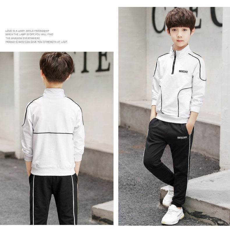 Boys Spring Clothes Suit Spring And Autumn Sports Western Style